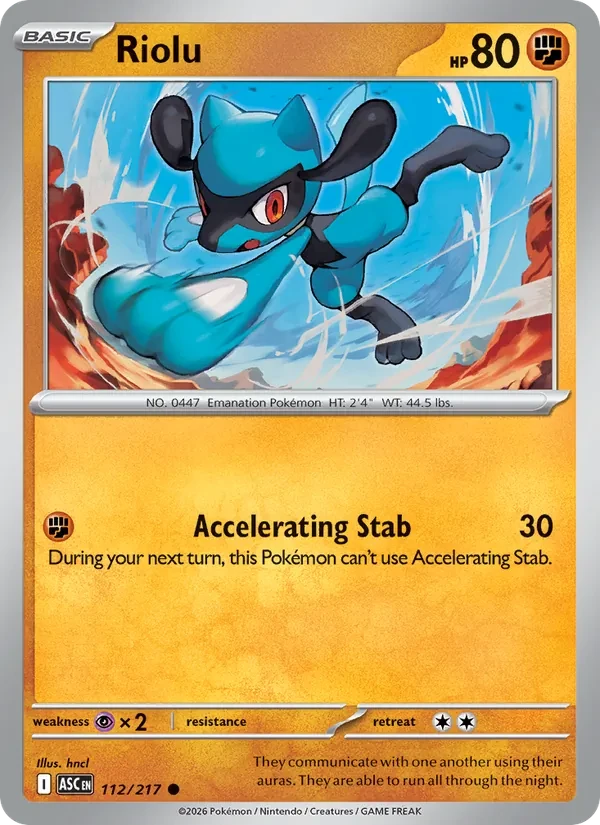 Riolu 112/217 Ascended Heroes Pokémon card