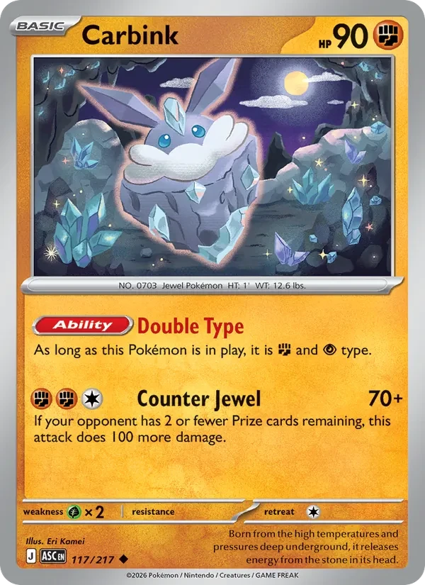 Carbink 117/217 Ascended Heroes Pokémon card
