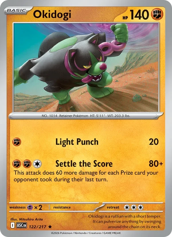 Okidogi 122/217 Ascended Heroes Pokémon card