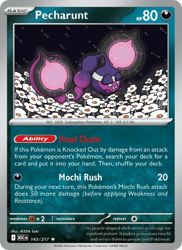 Pecharunt 143/217 Ascended Heroes Pokémon card