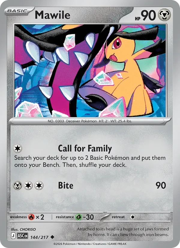 Mawile 144/217 Ascended Heroes Pokémon card