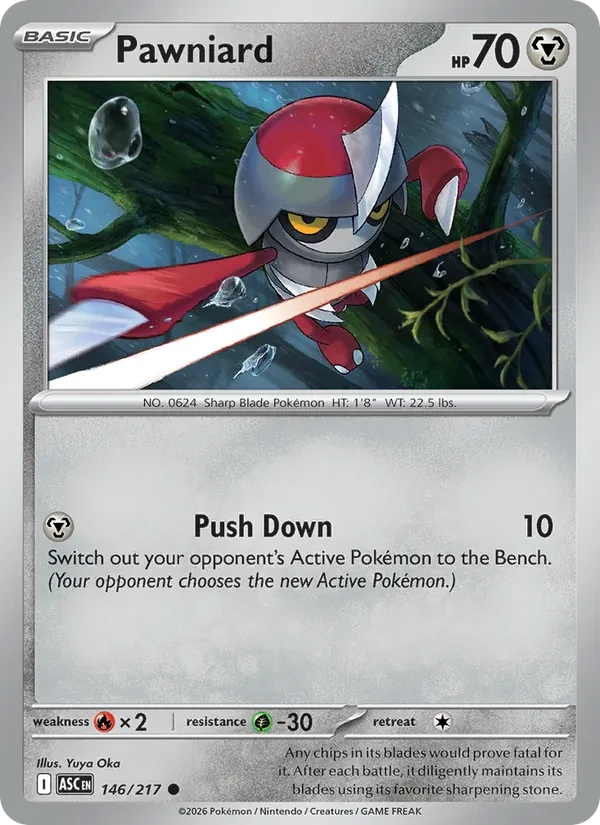 Pawniard 146/217 Ascended Heroes Pokémon card
