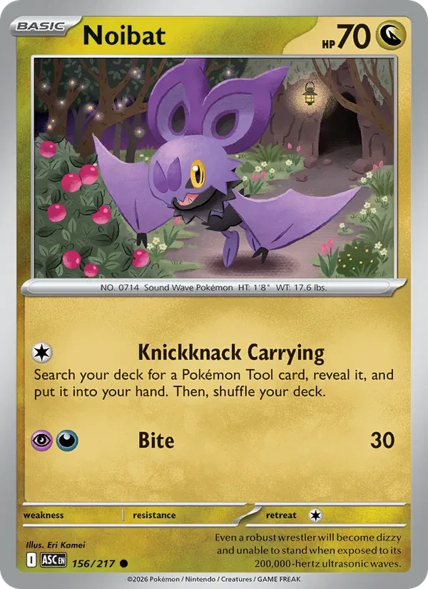 Noibat 156/217 Ascended Heroes Pokémon card