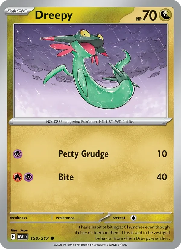 Dreepy 158/217 Ascended Heroes Pokémon card
