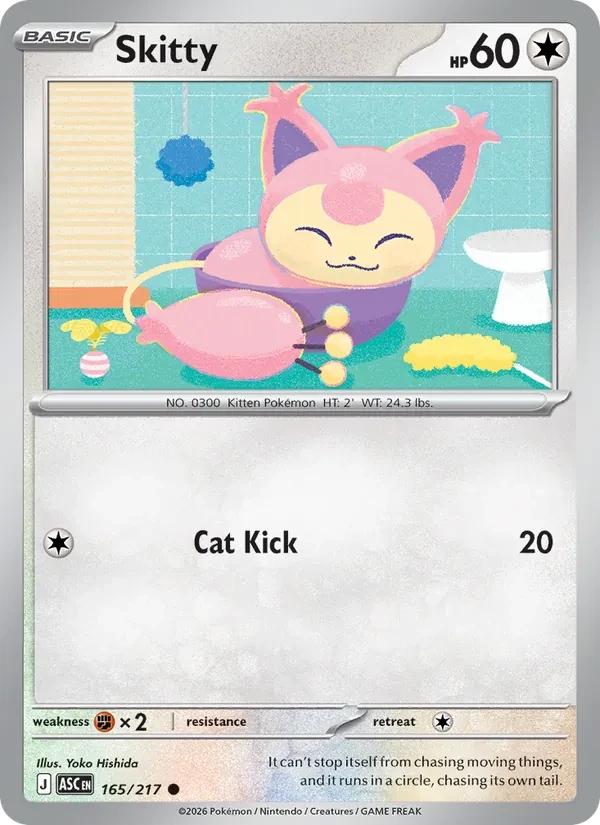 Skitty 165/217 Ascended Heroes Pokémon card