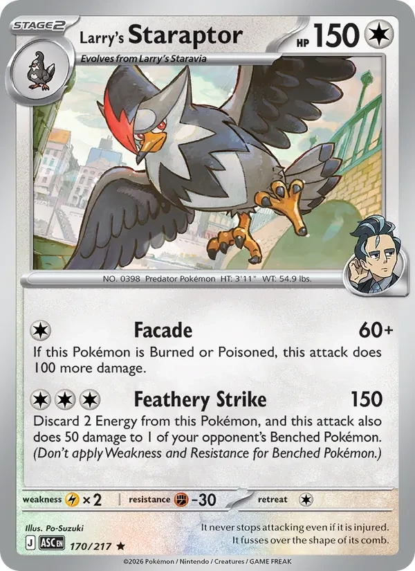 Larry's Staraptor 170/217 Ascended Heroes Pokémon card