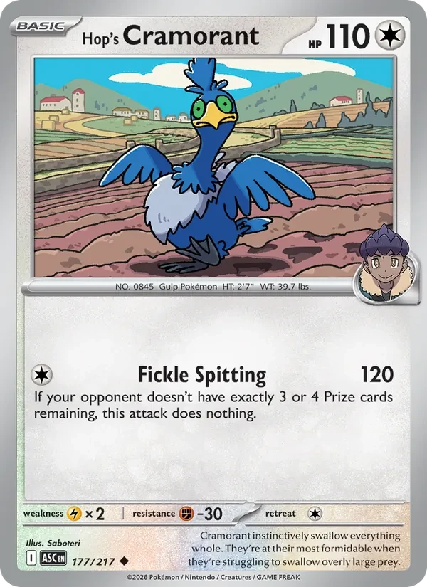 Hop's Cramorant 177/217 Ascended Heroes Pokémon card