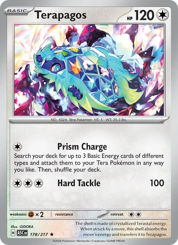 Terapagos 178/217 Ascended Heroes Pokémon card