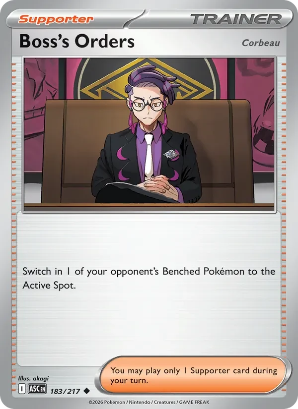 Boss's Orders 183/217 Ascended Heroes Pokémon card