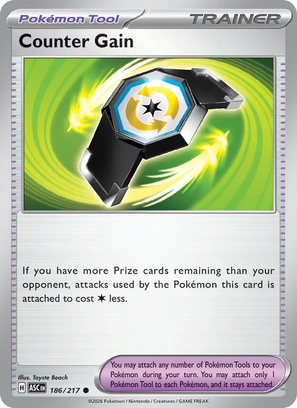 Counter Gain 186/217 Ascended Heroes Pokémon card