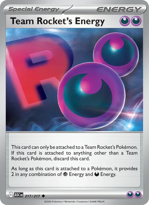 Team Rocket's Energy 217/217 Ascended Heroes Pokémon card