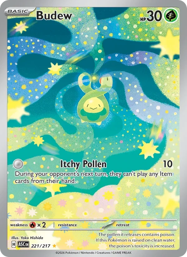 Budew 221/217 Ascended Heroes Pokémon card