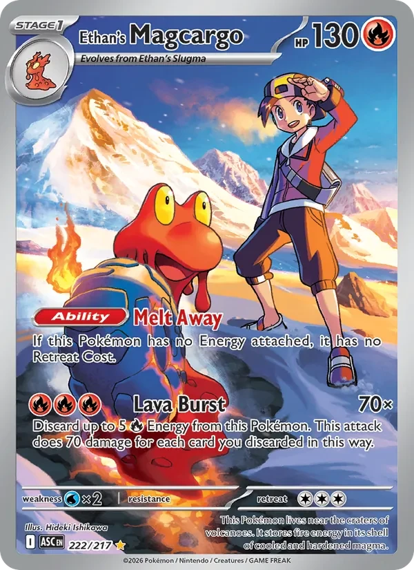 Ethan's Magcargo 222/217 Ascended Heroes Pokémon card