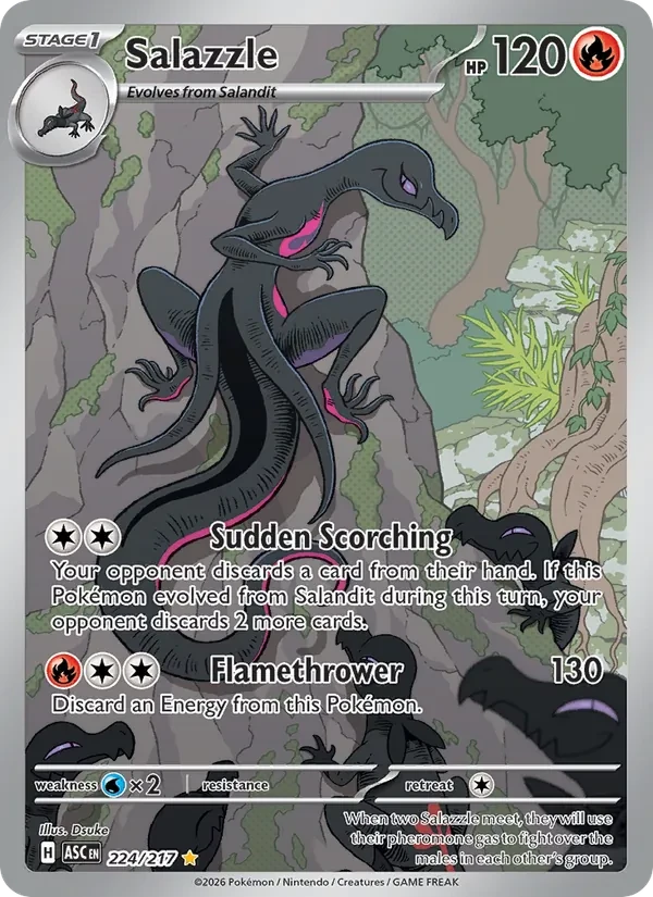 Salazzle 224/217 Ascended Heroes Pokémon Karte