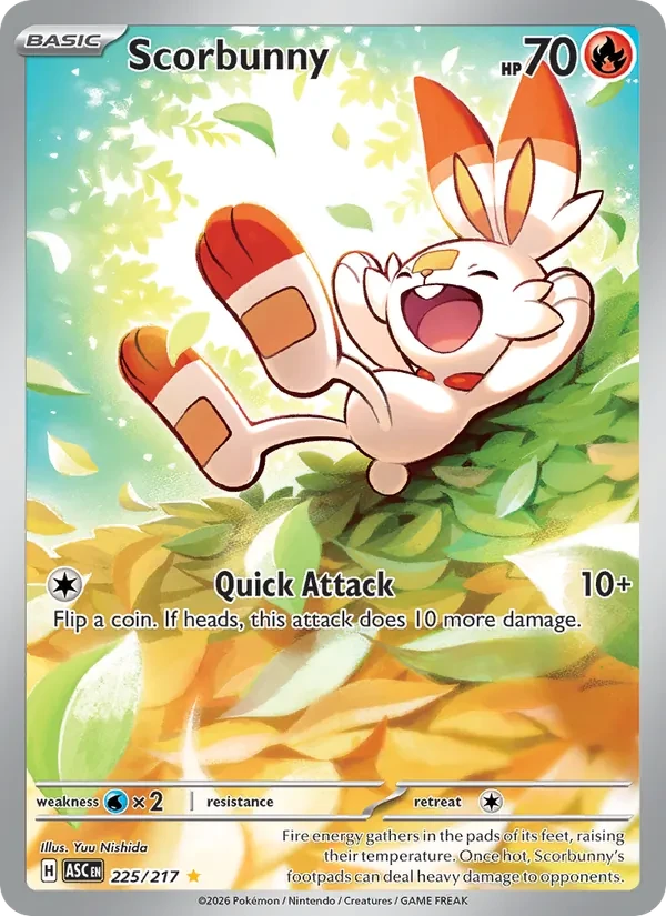 Scorbunny 225/217 Ascended Heroes Pokémon card