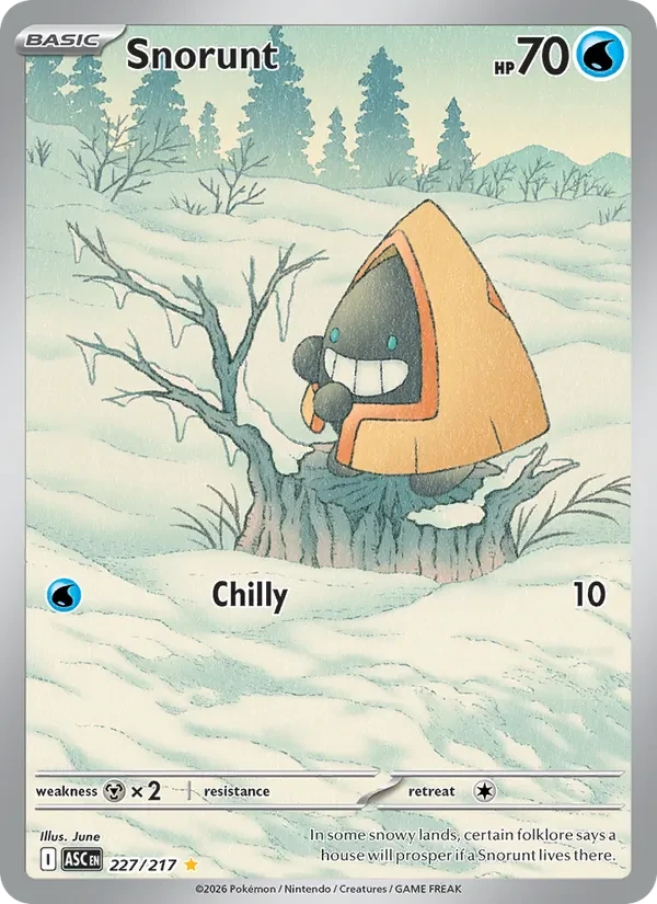 Snorunt 227/217 Ascended Heroes Pokémon card