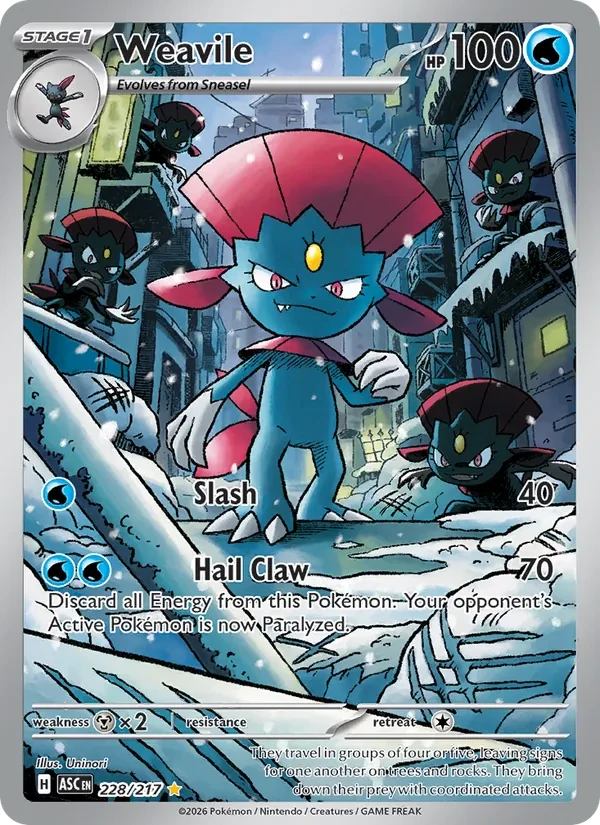 Weavile 228/217 Ascended Heroes Pokémon card