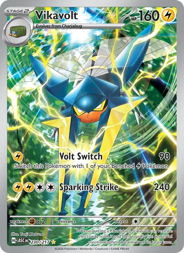 Vikavolt 230/217 Ascended Heroes Pokémon card