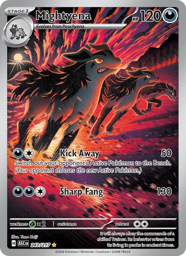 Mightyena 243/217 Ascended Heroes Pokémon card