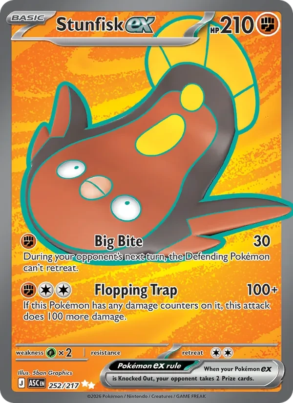 Stunfisk ex 252/217 Ascended Heroes Pokémon card
