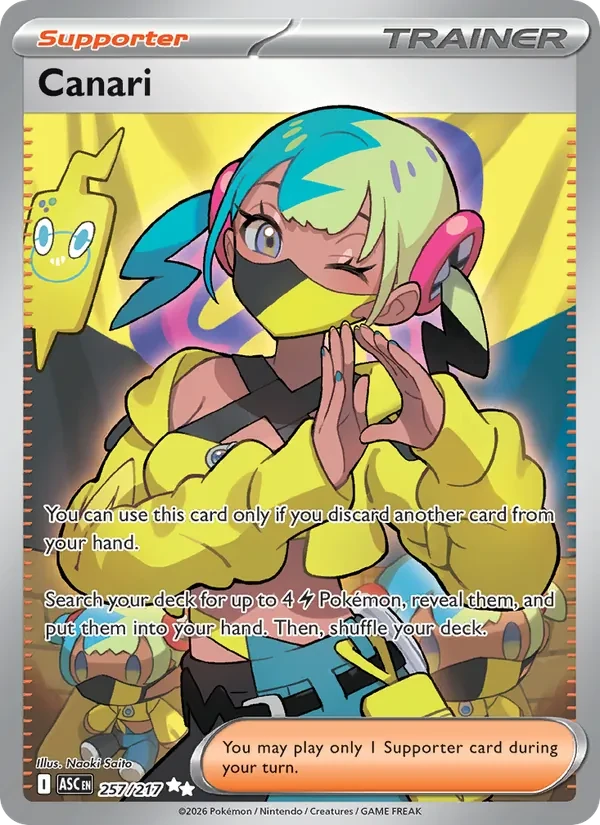 Canari 257/217 Ascended Heroes Pokémon card