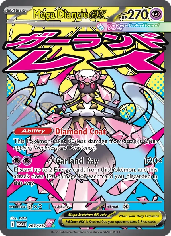 Mega Diancie ex 267/217 Ascended Heroes Pokémon card