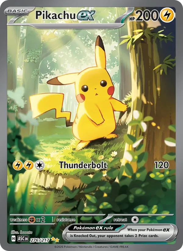 Pikachu ex 276/217 Ascended Heroes Pokémon card