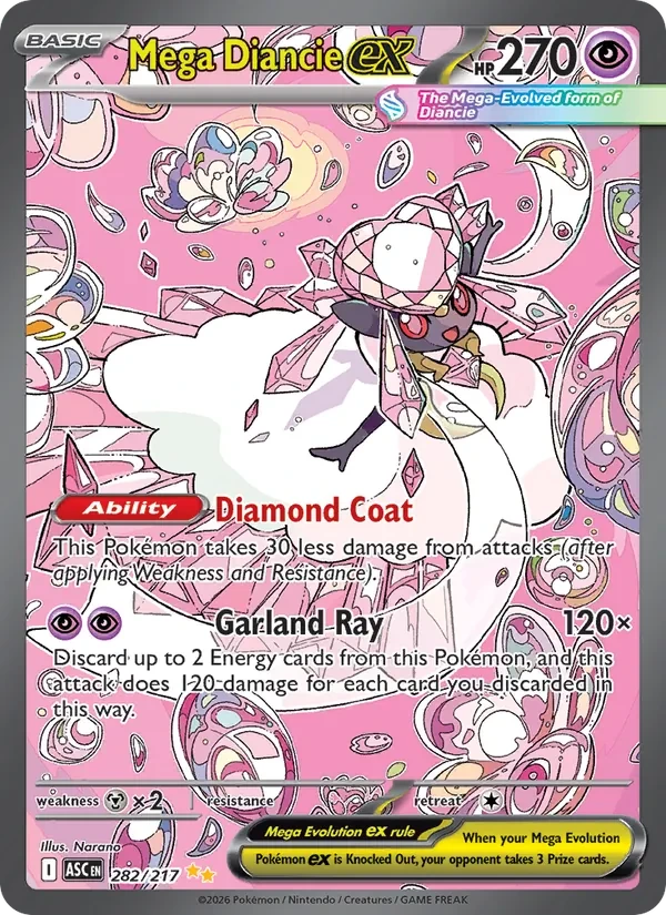 Mega Diancie ex 282/217 Ascended Heroes Pokémon card
