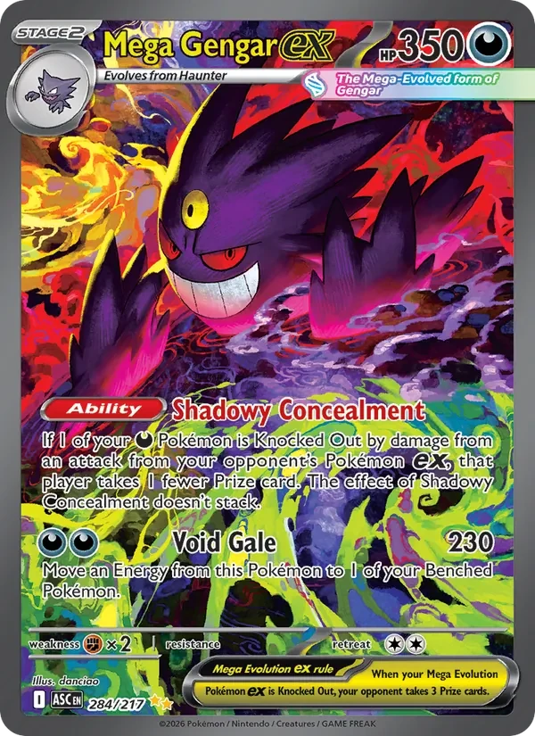 Mega Gengar ex 284/217 Ascended Heroes Pokémon card