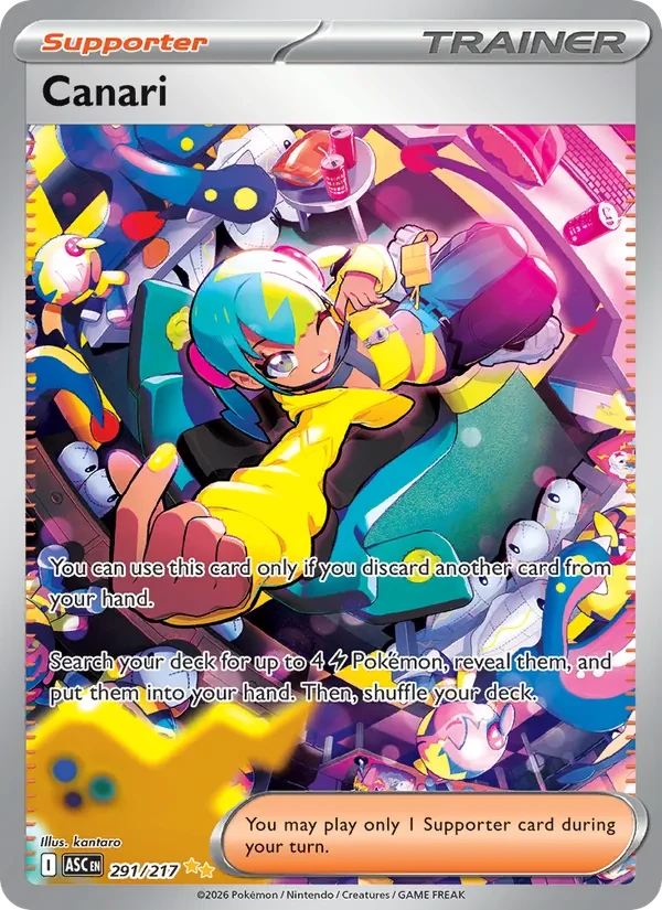 Canari 291/217 Ascended Heroes Pokémon card