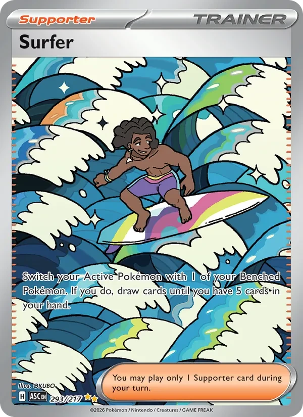 Surfer 293/217 Ascended Heroes Pokémon card