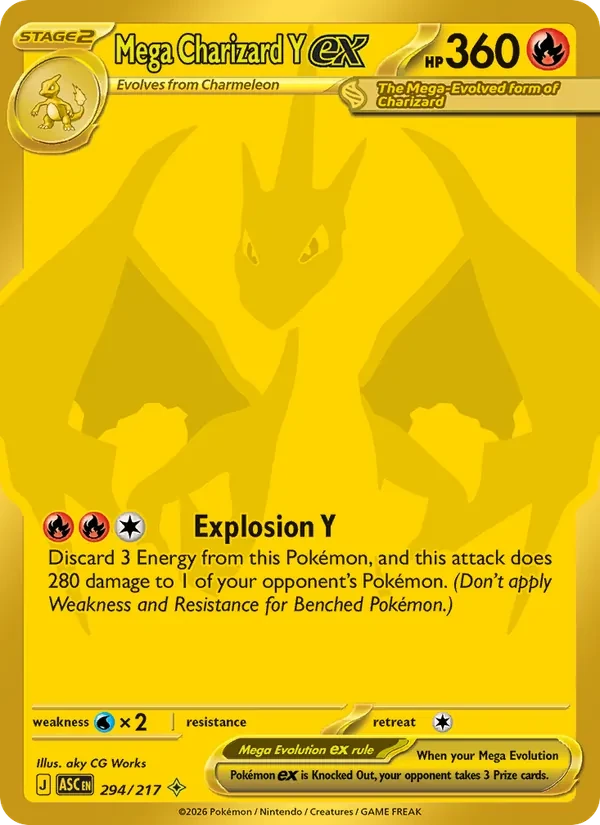 Mega Charizard Y ex 294/217 Ascended Heroes Pokémon card