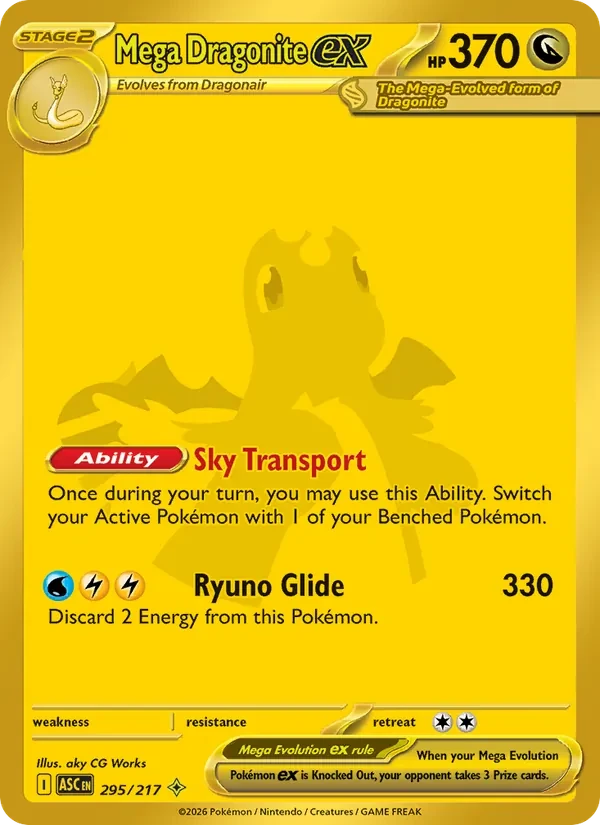Mega Dragonite ex 295/217 Ascended Heroes Pokémon card