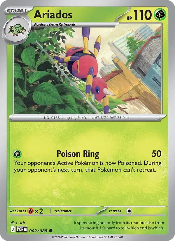 Ariados 002/88 Perfect Order Pokémon card
