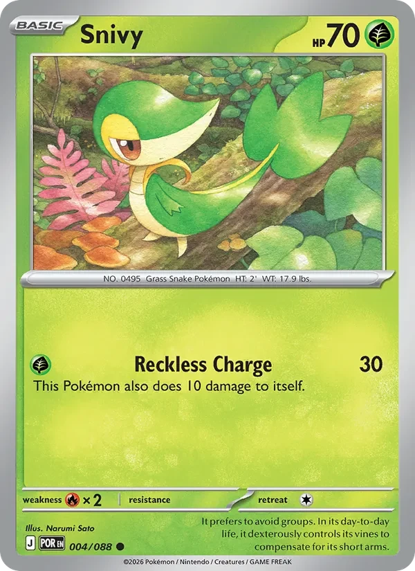 Snivy 004/88 Perfect Order Pokémon card
