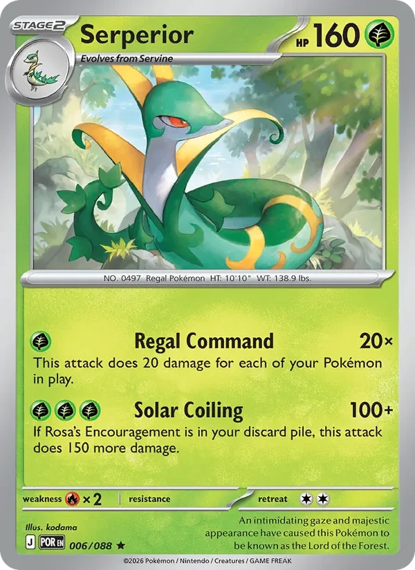 Serperior 006/88 Perfect Order Pokémon card