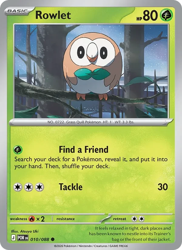 Rowlet 010/88 Perfect Order Pokémon card