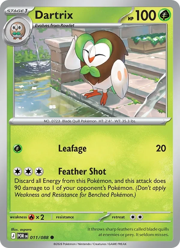 Dartrix 011/88 Perfect Order Pokémon card