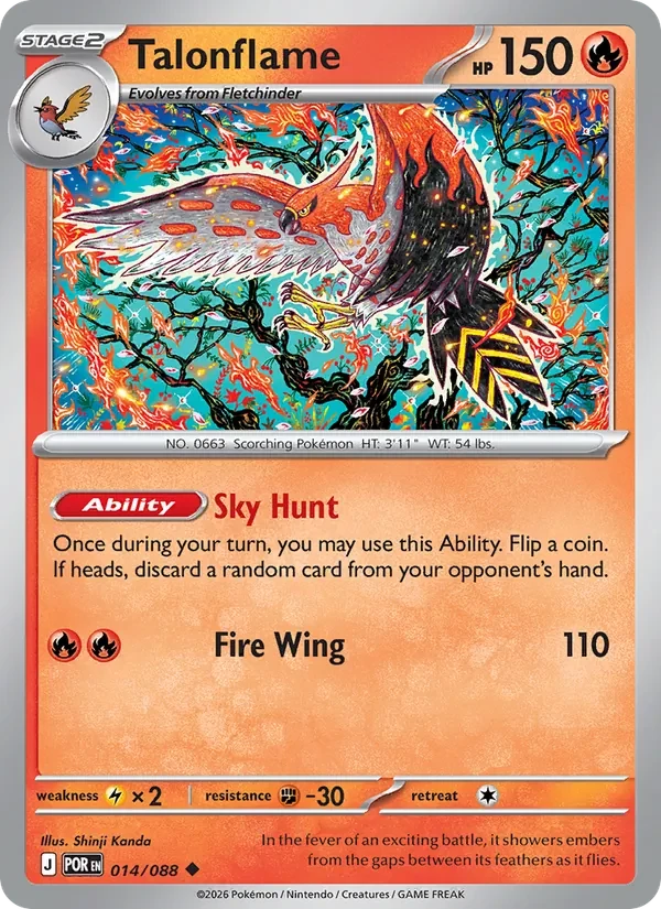 Talonflame 014/88 Perfect Order Pokémon kaart