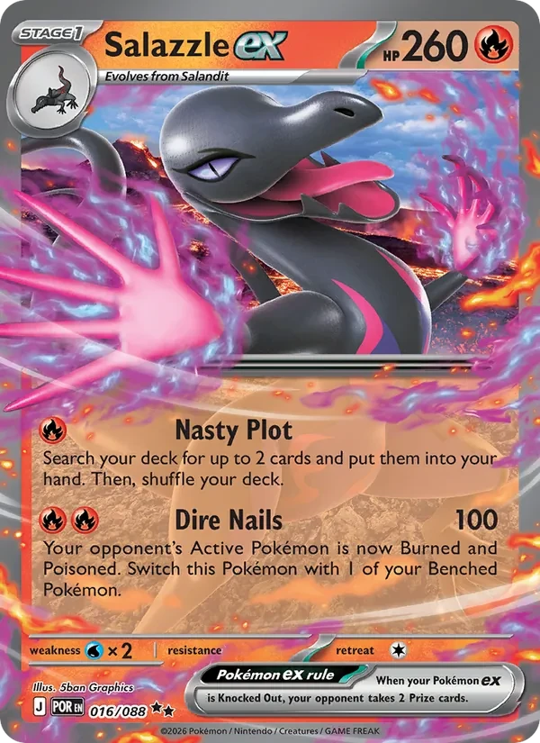 Salazzle ex 016/88 Perfect Order Pokémon card