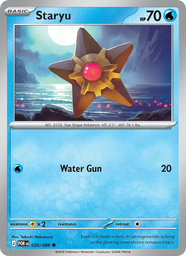 Staryu 020/88 Perfect Order Pokémon card