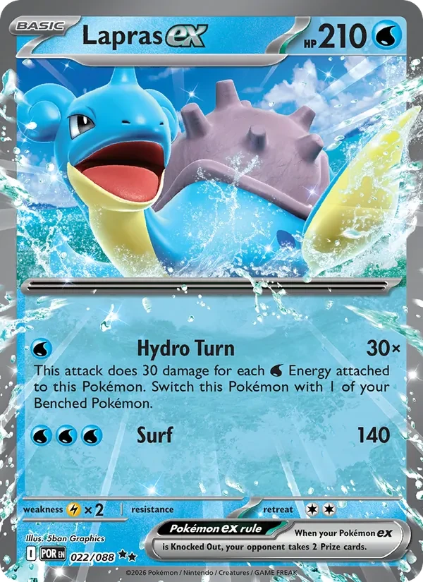 Lapras ex 022/88 Perfect Order Pokémon card