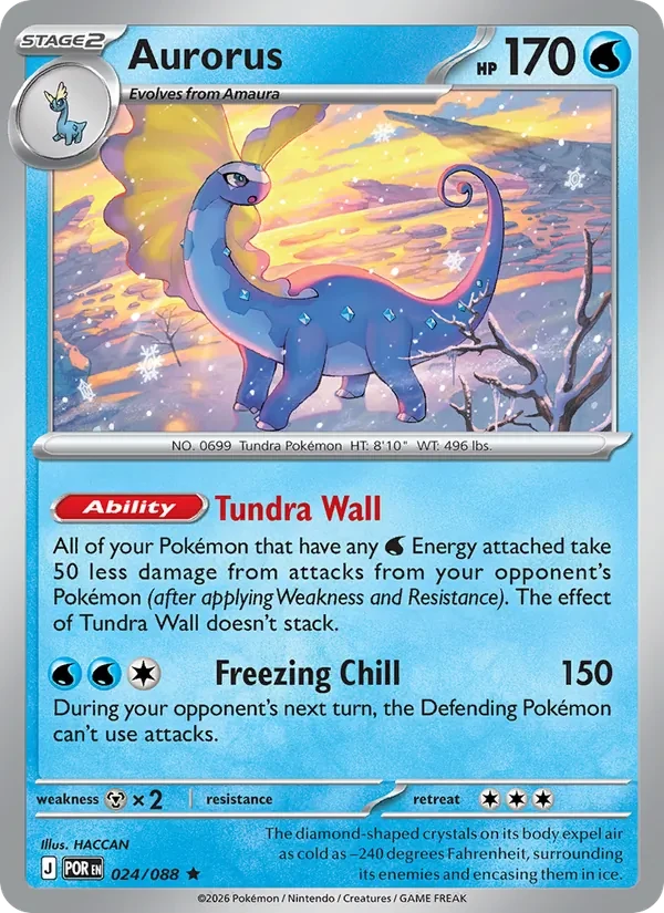 Aurorus 024/88 Perfect Order Pokémon card