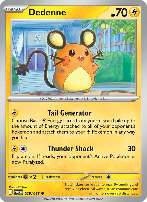 Dedenne 029/88 Perfect Order Pokémon card