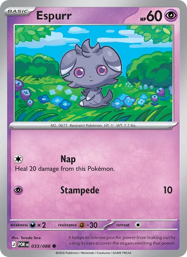 Carta Pokémon Espurr 033/88 Perfect Order