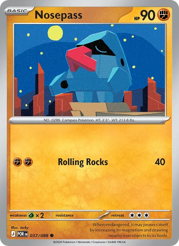 Nosepass 037/88 Perfect Order Pokémon Karte