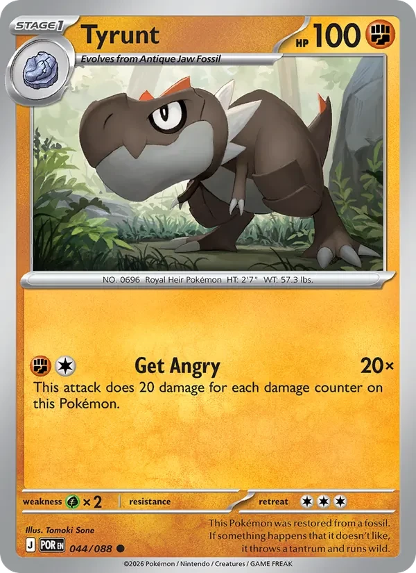 Tyrunt 044/88 Perfect Order Pokémon card