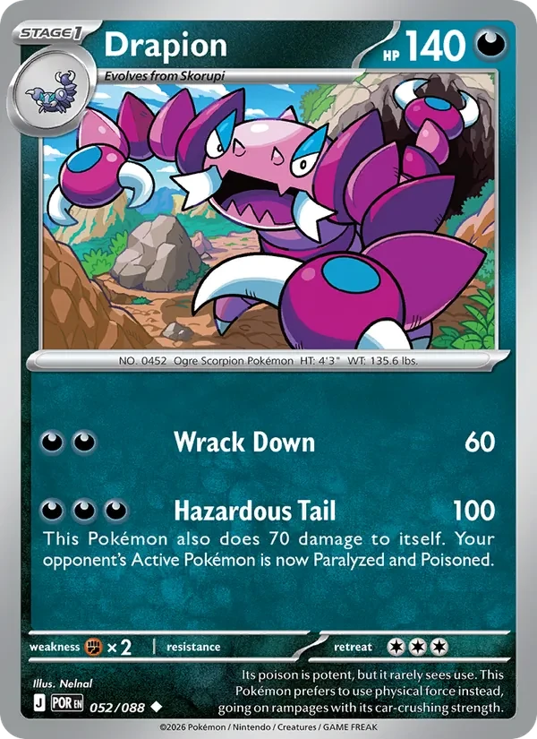 Drapion 052/88 Perfect Order Pokémon card