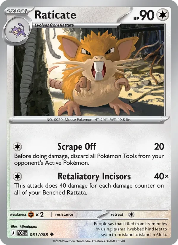 Raticate 061/88 Perfect Order Pokémon Karte