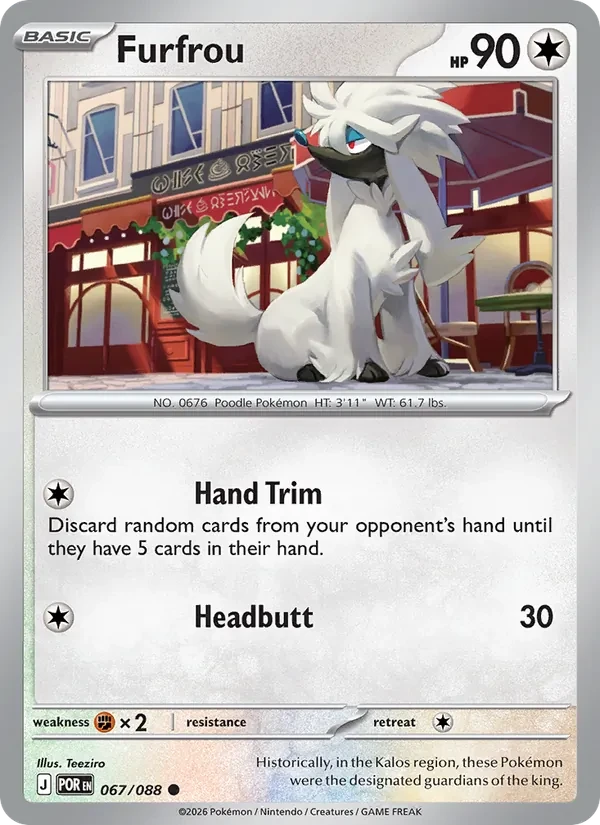 Furfrou 067/88 Perfect Order Pokémon card